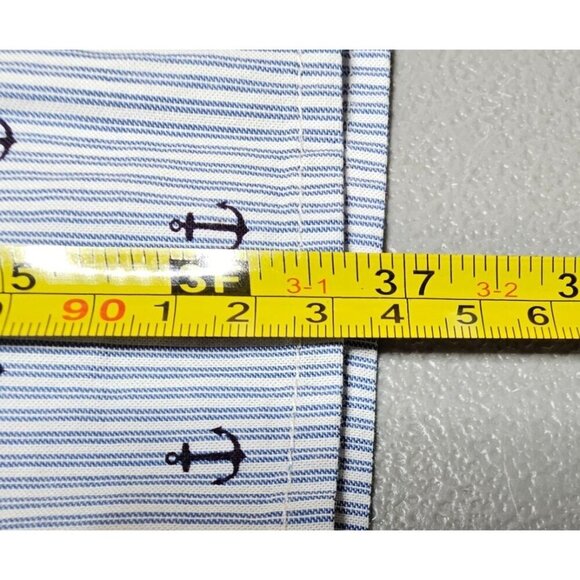 Hatley Womens L Cotton Pinstriped Anchor Button Up Shirt Dress with Pockets - Picture 8 of 8